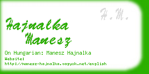 hajnalka manesz business card
